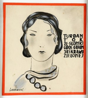 BRZESKI Janusz Maria (1907-1957) - Turban, en paille.