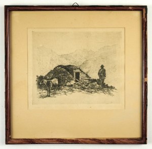 W. Eliasz-Radzikowski - Highlander by the cradle. 1904. etching from the portfolio 