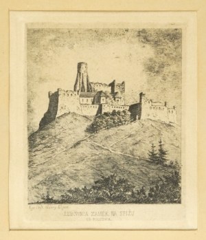 W. Eliasz-Radzikowski - Ľubovňa, castello sullo Spiš. 1904. incisione dal portfolio 
