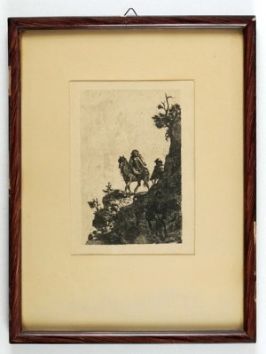 W. Eliasz-Radzikowski - Au col de la montagne. 1904. Gravure à l'eau-forte tirée du portfolio 