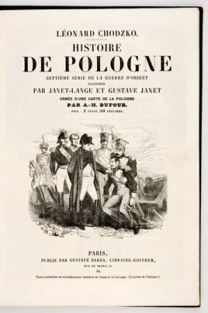 CHODŹKO L. - Histoire de Pologne. 1855. vázané vydání W. Kisiel.