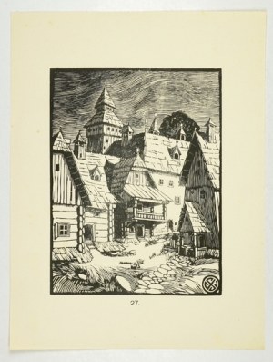 JAKUBOWSKI S. - Teka prasłowiańskich motywów architektonicznych. 1923. gravures sur bois de l'auteur.