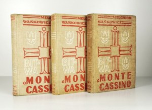 WAŃKOWICZ Melchior - The Battle for Monte Cassino. Vol. 1-3. Rome-Milan 1945-1947.Oddz....