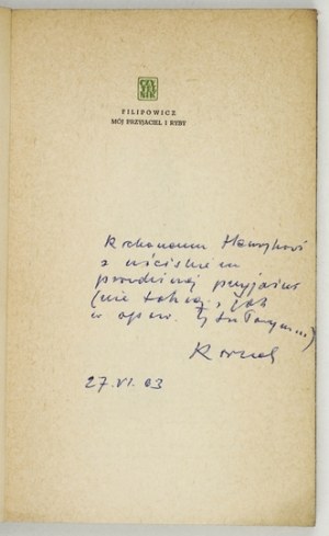FILIPOWICZ K. - My friend and the fish. 1963. dedication by the author
