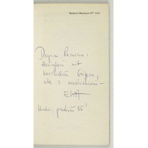 LIPSKA E. - Auf den Dächern [...]. 1983. dedication by the author.