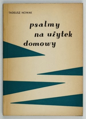 NOWAK T. - Psalmen für den Hausgebrauch. 1959. Widmung des Autors.