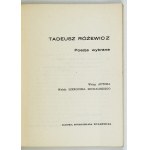 RÓŻEWICZ T. - Poezje wybrane. 1967. Dedykacja autora.