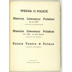 GÓRSKI Konrad, LORENTOWICZ Jan - Literatura i teatr polski. Warsaw [1933]. Publishers Knowledge of Poland. 4, s. [4],...