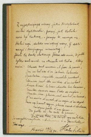 Entries by K. Przerwy-Tetmajer in two volumes of Heine's poetry.