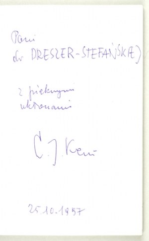 KERN L. J. - Collection. 1996. dedication by the author.