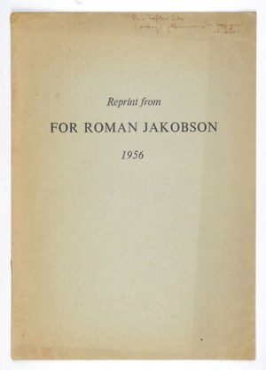 WEINTRAUB Wiktor - Mickiewicz, Lamennais and Biblical Prose. [The Hague] 1956. [Mouton]. 4, s. [644]-652. brosz....