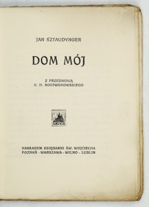J. Sztaudynger's debut volume. 1926.