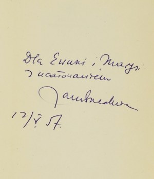 BRZECHWA J. - Blcha Shakrajka. 1957. Venovanie autora.