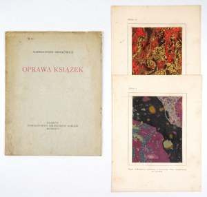 SEMKOWICZ Aleksander - La reliure des livres. Kraków 1926. Société des amoureux du livre. 16d, pp. 17, [2], planches 10. broch. Odb....