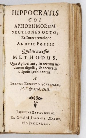 Miniature edition of Hippocrates' 