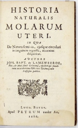 Trattato ginecologico latino del 1686.