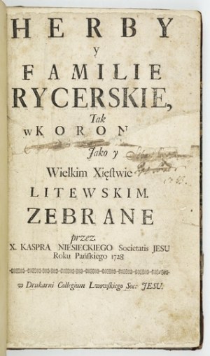 NIESIECKI Kasper - [Fragment: Korona Polska Przy Złotey Wolnosci Ancientnemi All Kathedr,...