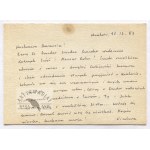 Szymborska W. - Patchwork et lettre manuscrite datée du XII 1983.