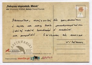 W. Szymborska - Postcard with handwritten New Year's wishes.