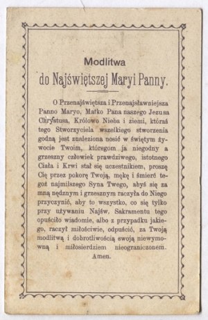 OBRAZ cudowny najśw. Maryi Panny ukorowany [!] r. 1887 w Kalwaryi Zebrzydowskiej....