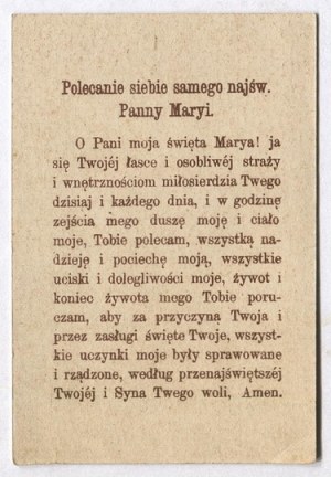 MEMORANDUM of the coronation of the Blessed Virgin Mary of Rzeszow dne 8 Sept. R. 1898.