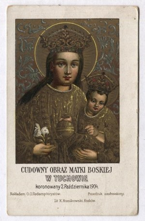 Miraculous image of the Virgin Mary in Tuchow, crowned on October 2, 1904.