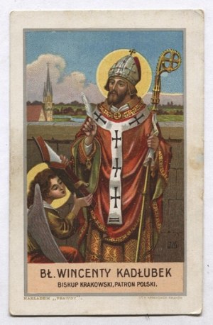 BŁ. WINCENTY Kadlubek, évêque de Cracovie, saint patron de la Pologne. 1905.