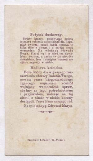 Svätý Ignác. [okolo 1920?].