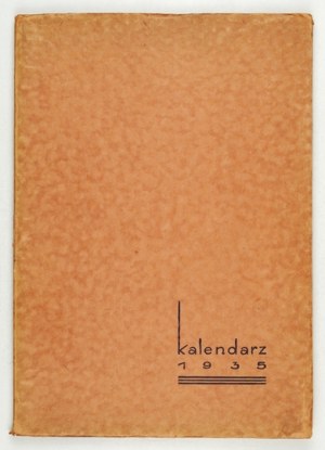 [St. Adalberts Druckerei, Bücher - Kalender]. Kalender 1935. Poznan. Druk. i Księg. St. Adalbert. 8, k. [37]....