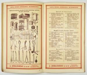 [JODŁOWSKI, instruments chirurgicaux - catalogue] J. Jodłowski Sp. z opr. odp. Fabrique d'instruments chirurgicaux et vétérinaires...