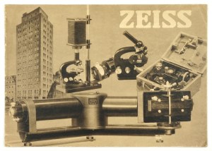 [ZEISS Carl, przyrządy optyczne - katalog]. Carl Zeiss Jena Generalne Przedstawicielstwo na Przyrządy Specjalne Firm: Ca...