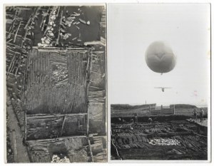 [BISKUPIN - Expédition de fouilles de l'Université de Poznan - photographies aériennes]. [1936]...