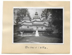 [BUSOVISKO near Lviv - Orthodox Church of the Nativity of the Blessed Virgin Mary - view photograph]. [l. 1930s XX century]....