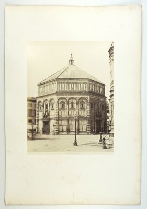 [ITALIA - FLORENCJA - Baptysterium San Giovanni - fotografia widokowa]. [l. 70. XIX w.]. Fotografia form. 19,...