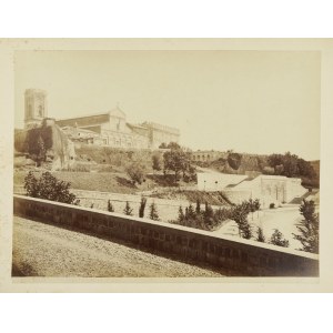 [ITALIA - FLORENCJA - widok zewnętrzny bazyliki San Miniato al Monte - fotografia widokowa]. [l. 70. XIX w.]...