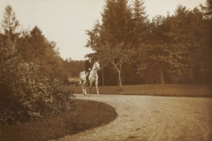 [MOŚCICKI Ignacy - Präsident bei einem Ausritt - Situationsaufnahme]. [nicht vor 1926]. Fotografie form....