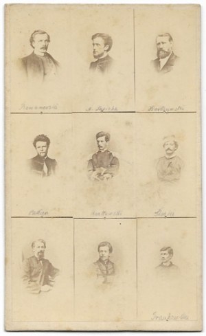 JANUARY UPRISING - commemorative tableau of 9 participants in the uprising and well-known individuals active in 1861-...