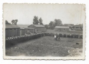 [II WOJNA św. - obóz pracy przymusowej Baudienst w GG - fotografia sytuacyjna]. [1943]. Fotografia form. 6x8,...