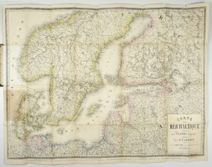 Mapa Baltského moře z roku 1854.