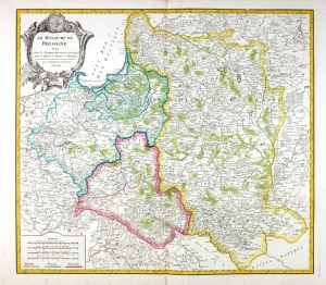 Mapa Polski R. de Vaugondy z ok. 1795 r.