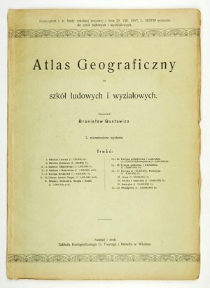 GUSTAWICZ B. - Geographischer Atlas. [1918]. Sehr guter Zustand.