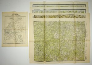 Ostpolen. - 14 Blätter einer russischen Karte aus dem frühen 20. Jahrhundert.
