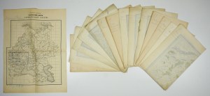 Pologne orientale. - 14 feuilles de cartes russes du début du 20e siècle.