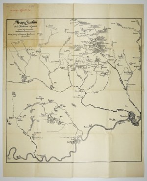  Mapa jaskiń okolic Krakowa i Ojcowa. 1911