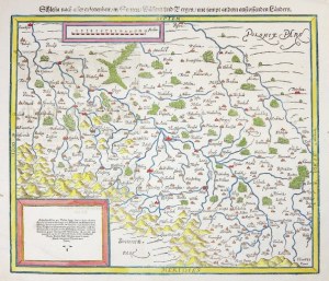 SLĄSK. S. Münsters Karte von Schlesien von der Wende des 16. zum 17. Jahrhundert.