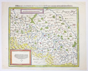 SLĄSK. S. Carte de la Silésie de Münster au tournant des XVIe et XVIIe siècles.