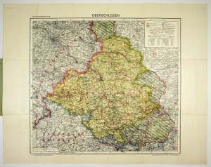Oberschlesien. Mapa vydaná po roku 1922.