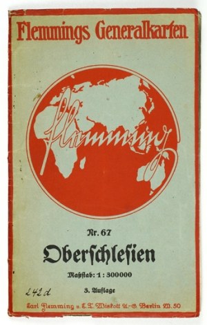Oberschlesien. Mapa vydaná po roce 1922.
