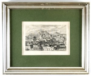 Lviv - Lemberg. Steel engraving from the 1840s.