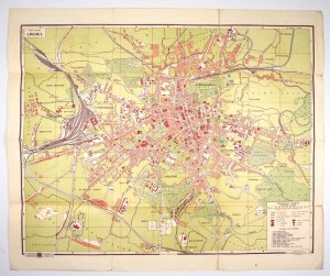 Lviv. Plan de la ville datant de 1928.